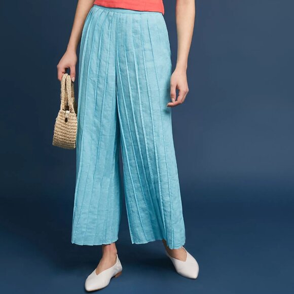 NEW Mara Hoffman Belinda Pleated Wide Leg Pants Size 4